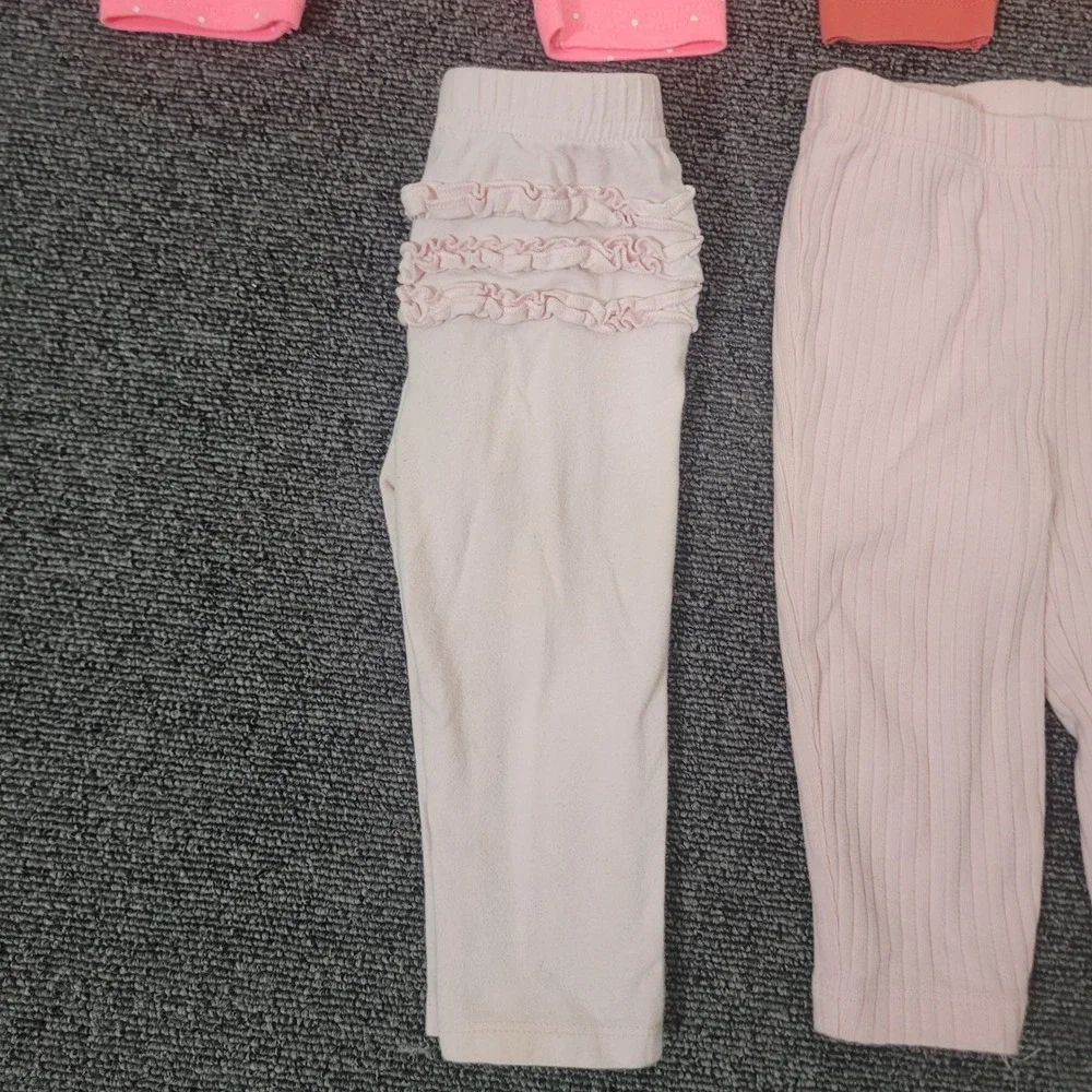 Mixed Brands Lot of 7 Size 6 Months Bottoms Leggings Overalls Baby Girl Tutu